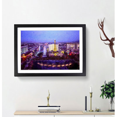 The Las Vegas Strip and Skyline in Nevada - Picture Frame Painting Print