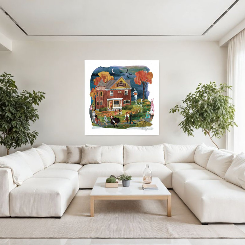 Art contemporain, art contemporain d'automne, H 48 po x l 48 po