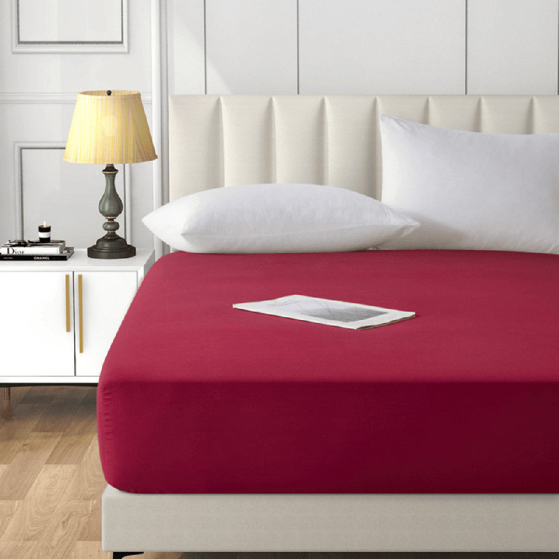 Angeliza Microfiber Standard Fitted Sheet, Single (3'), Red