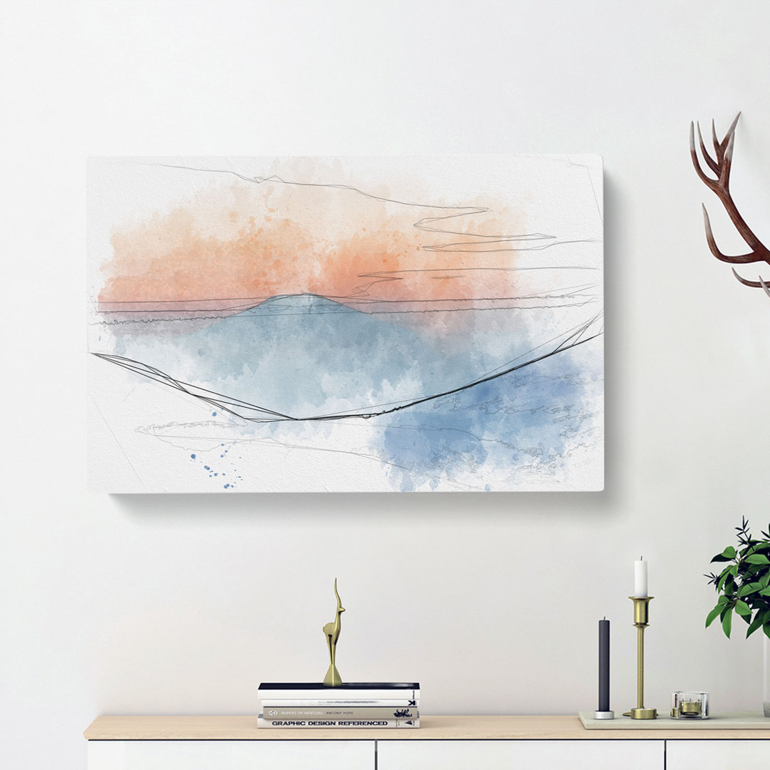 Sunrise Over The Mountains - Wrapped Canvas