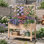Jardinière surélevée mobile en bois de sapin massif naturel résistante aux intempéries avec 4 roues pivotantes verrouillables à 360 ° et treillis détachable en treillis