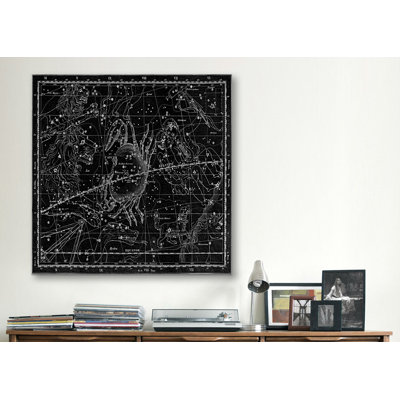 "Celestial Atlas - Plate 16 (Cancer)" par Alexander Jamieson, impression sur toile en bleu