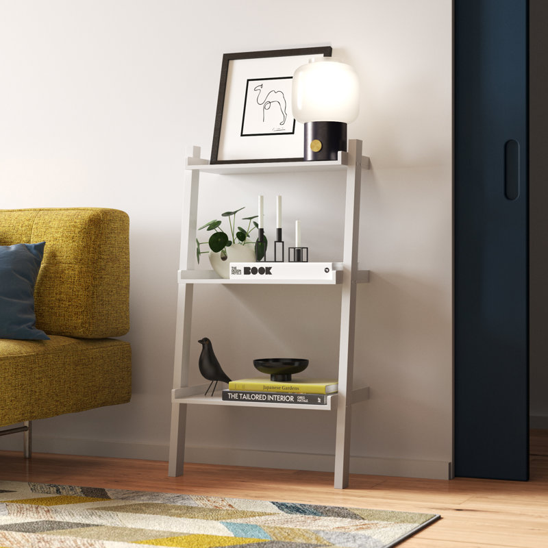 Ogilvie 56cm W Ladder Bookcase, White, 100.5cm H