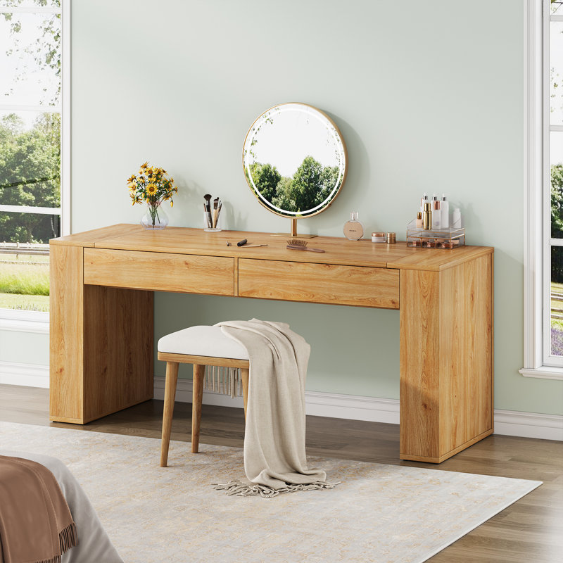 63-Inch Computer Desk With 2 Drawers