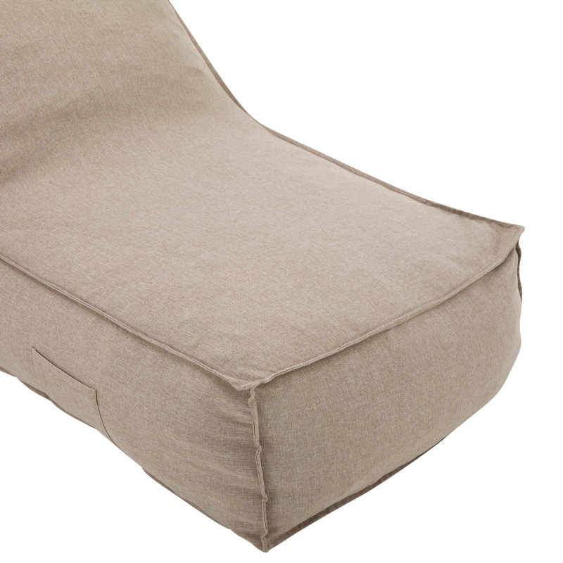 Fauteuil à billes d'extérieur, ensemble de 2, Tissu beige, 31" H x 48" W x 35" D