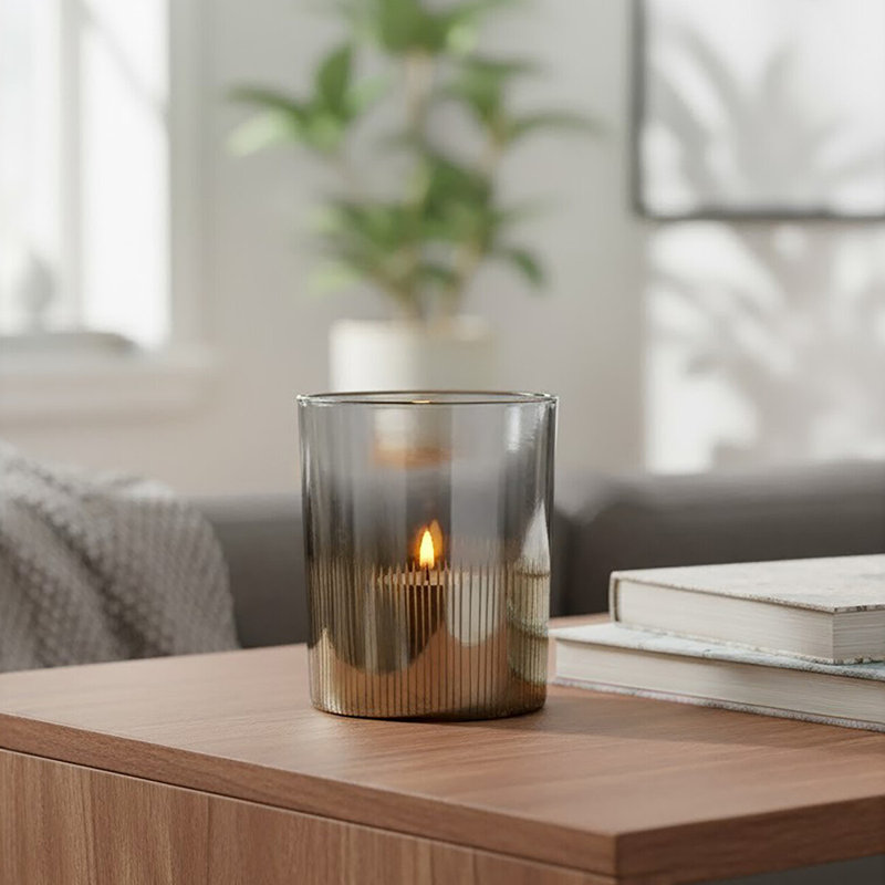Glass Wall Tealight Holder, Silver