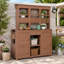 Banc de jardinage haut de 65,7 po avec 6 tiroirs et 3 tablettes-503803916