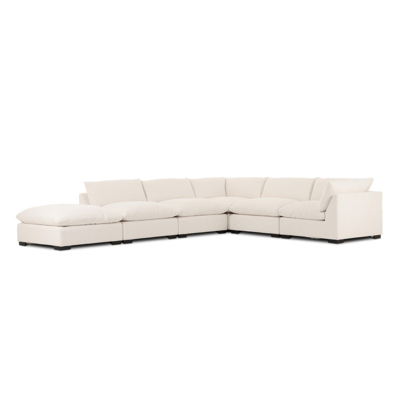 Caulkins Upholstered L-Shaped Sectional, 31.5" H x 120" W x 160" D, Right Hand Facing