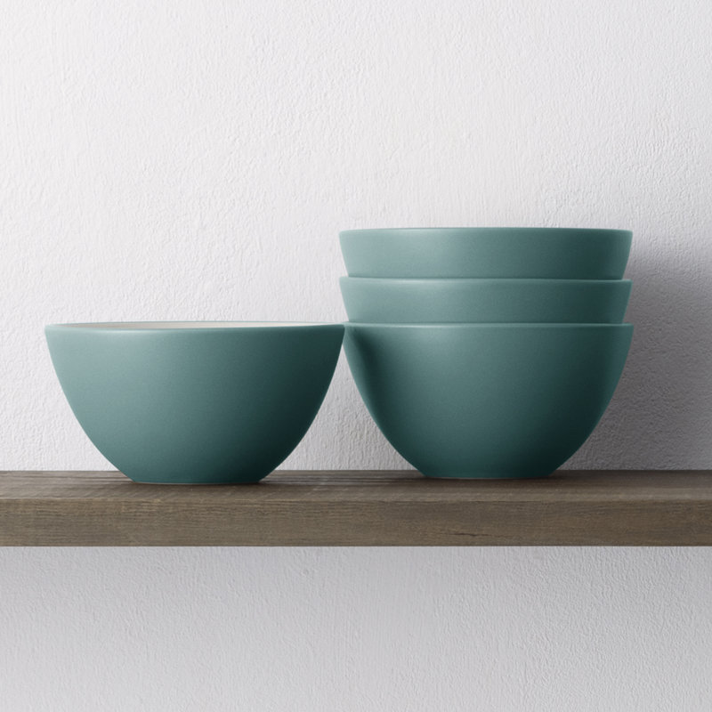 Turquoise Ceramic 6" Side and Prep Bowls Set