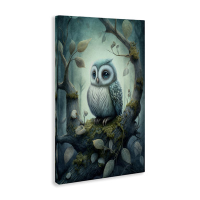 «Calm Mystic Owl», art mural sur toile par The Dutch Lady