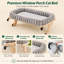 Perchoir rembourré pour chat à installer près de la fenêtre, cadre en bois massif et coussin périphérique, fixation métallique par crochet-1810521385