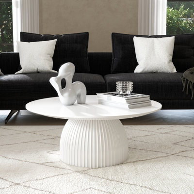 Table basse ronde noire