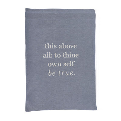 This Above All: to Thine Own Self Be True — Geometric Polygon Facets — Portrait Woven Wall Tapestry