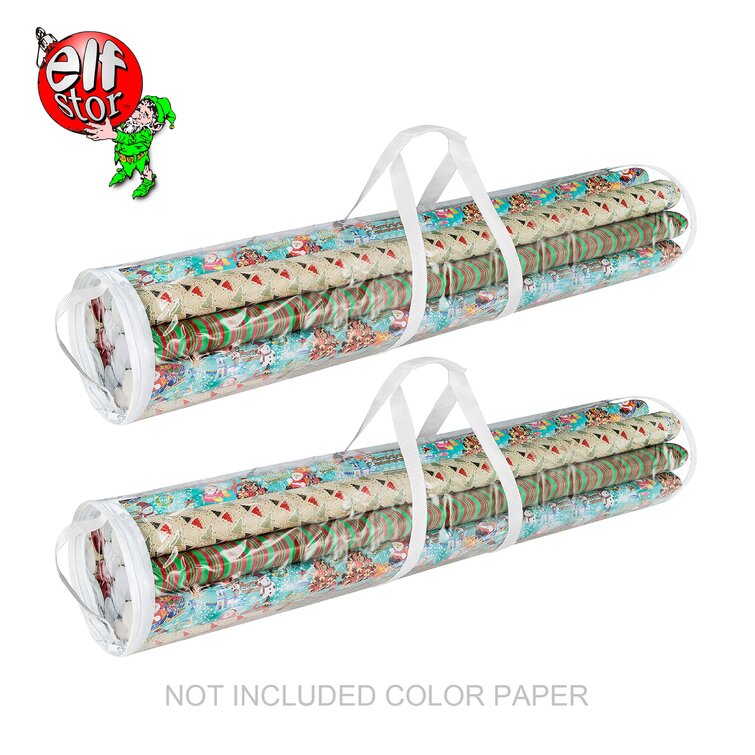 Casafield Wrapping Paper Storage Container, Gift Wrap Organizer