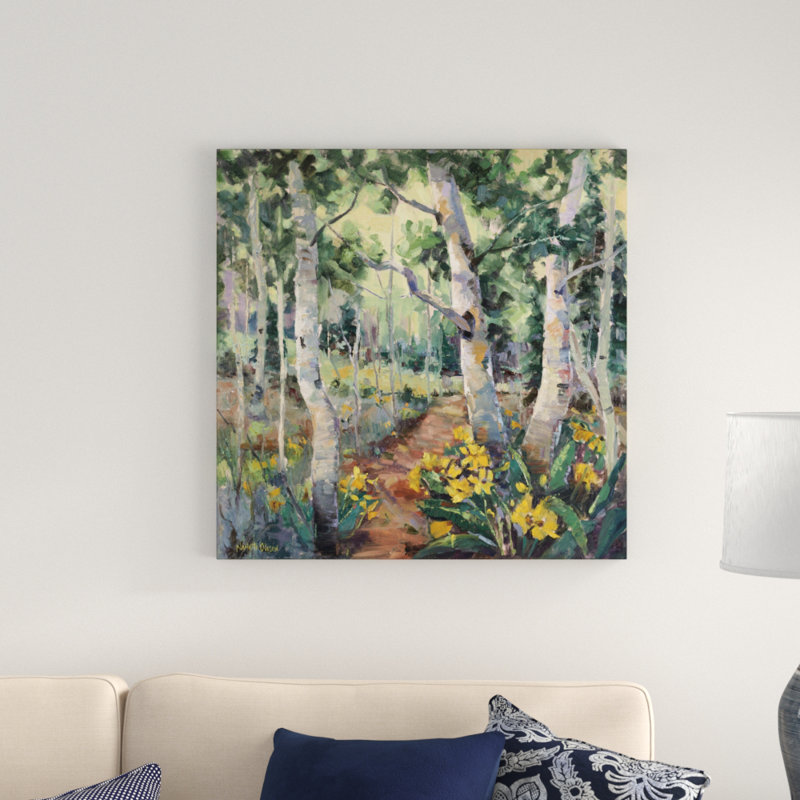 Four Seasons Aspens II by Nanette Oleson - Wrapped Canvas Painting, 76cm H x 76cm W