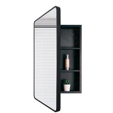 Wrought Studio 20F9FF686DBD4B0586C6ADBC3F0A6AC4 Barone Recessed Framed Medicine Cabinet with 3 Adjustable Shelves 20F9FF686DBD4B0586C6ADBC3F0A6AC4