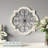 White Wooden Scroll Home Wall Decor with Metal Scroll Work