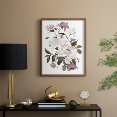 «Spring Fling Bouquet V», reproduction encadrée - bois massif