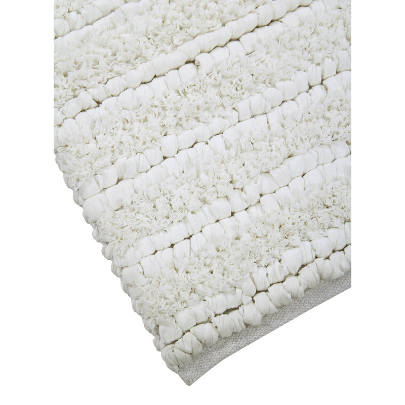 Tapis pour salle de bain Melina, l 27 po x L 45 po, Ivoire