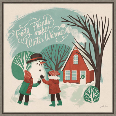«Winter Bliss III» par Janelle Penner, reproduction d'art graphique sur toile flottante