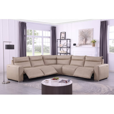 Nevada Beige Sectional Reclining