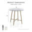 Ensemble de table 5 pièces à hauteur de comptoir en métal martelé Lalia-1289902937