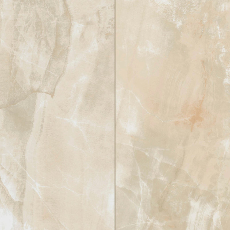 Gemma 24 in. x 48 in. Glazed Porcelain Tile, Beige Onyx