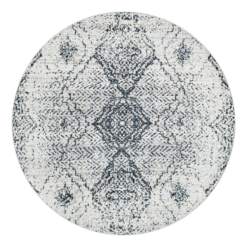 Massie Geometric Indoor Rug, Round 5'3"