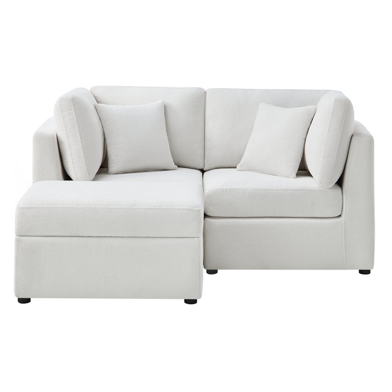 Mchargue Chandler 3-Piece Chofa, Ivory Polyester
