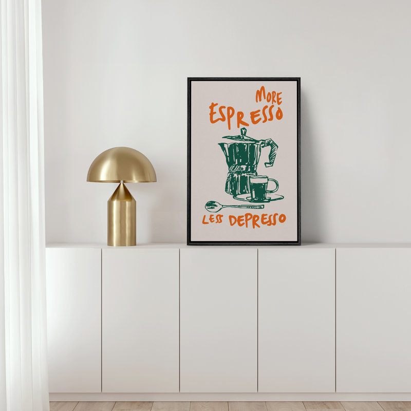 Plus de café espresso, moins de café espresso, Noir, H 36 po x l 24 po