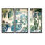 «Blue Chinese Landscape», peinture sur toile flottante 3 pièces-1409770858-1409770857