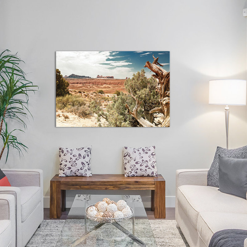 «Desert Nature» par Philippe Hugonnard - reproduction d'art sur toile tendue, H 18 po x l 26 po x P 1,5 po, Pas de tapis
