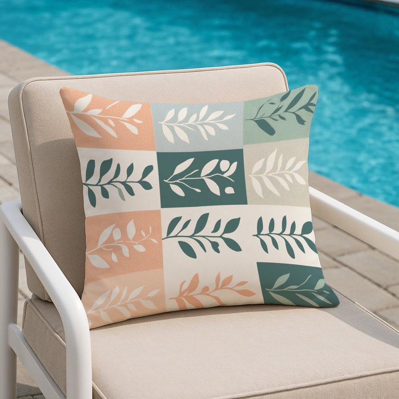 Verdant Canvas Indoor And Outdoor Throw Pillow, Square 18"