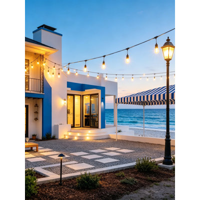 96FT LED Outdoor String Lights, Edison Shatterproof Bulbs Weatherproof