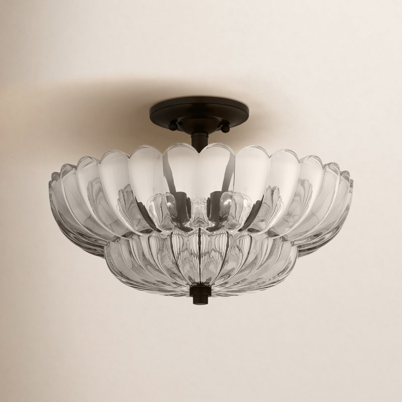 Libbie 4-Light Mottled Cocoa Semi-Flush Mount