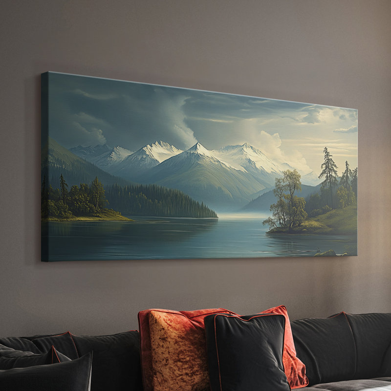 Landscape series - C III - Stretched canvas with frame - Ready to hang, H 16 po x l 32 po