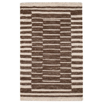 Heights Natural Hand-Woven Geometric Wool Rug