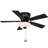 42 in. Black Indoor Low Profile Flush Mount Transitional Ceiling Fan with Reversible Brown Hickory-Black Hickory Blades, LED Light Kit and Pull Chain, 3 Speeds, Frosted White Glass Shade-826518422-826518423