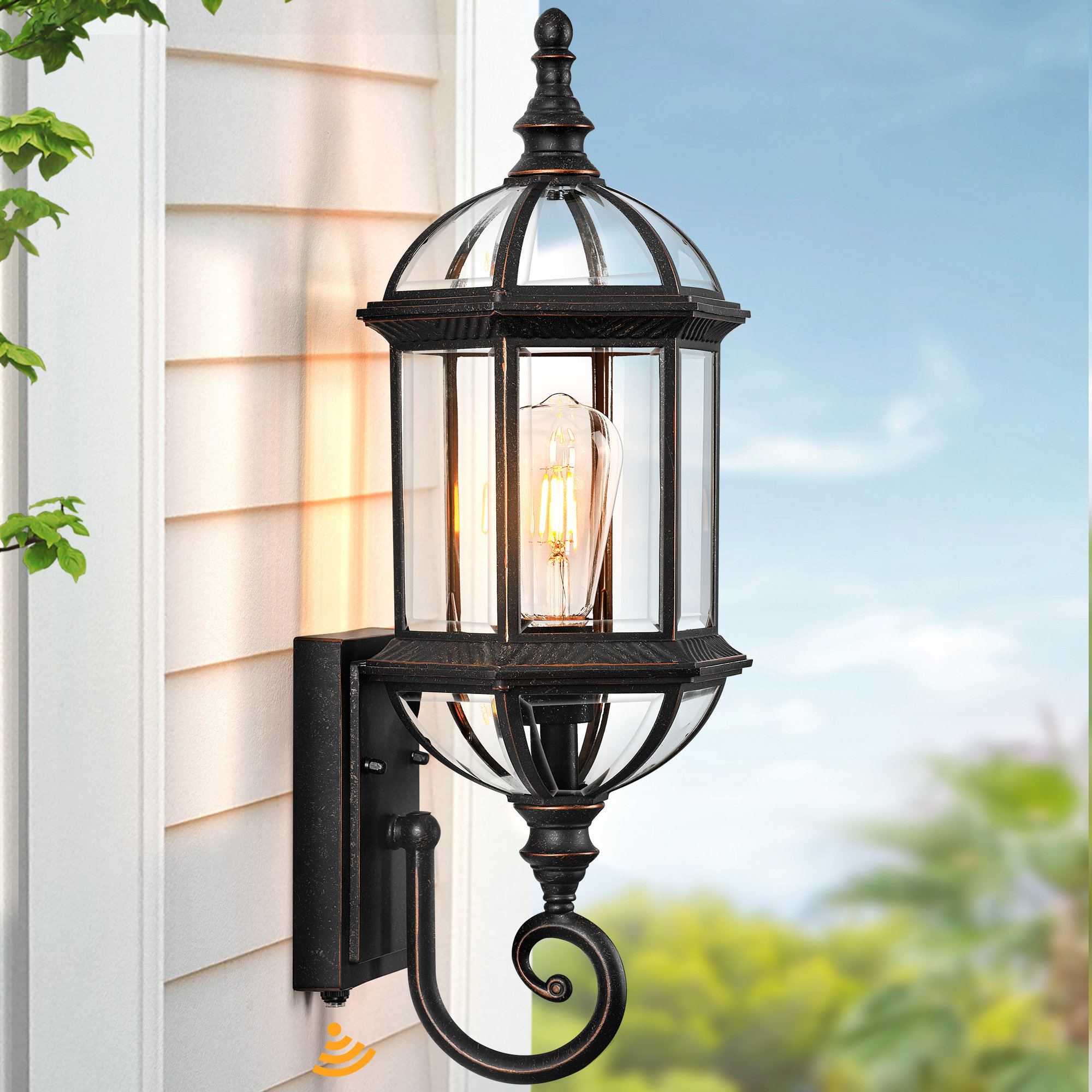 VIANIS 22" Large Dusk to Dawn Outdoor Lighting, Oil Rubbed Bronze ...