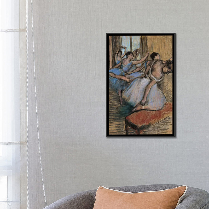 « the danseurs », impression sur toile, H 26 po x l 18 po x P 1,5 po, Toile avec cadre noir, Pas de tapis