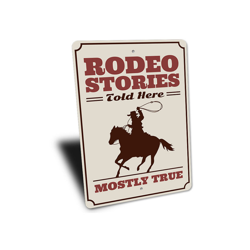 Panneau en aluminium Rodeo Stories, H 14 po x l 10 po x P 0,04 po