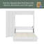 Lit escamotable mural Murphy avec tablettes, garde-robe et lumières DEL-93775174-93775175