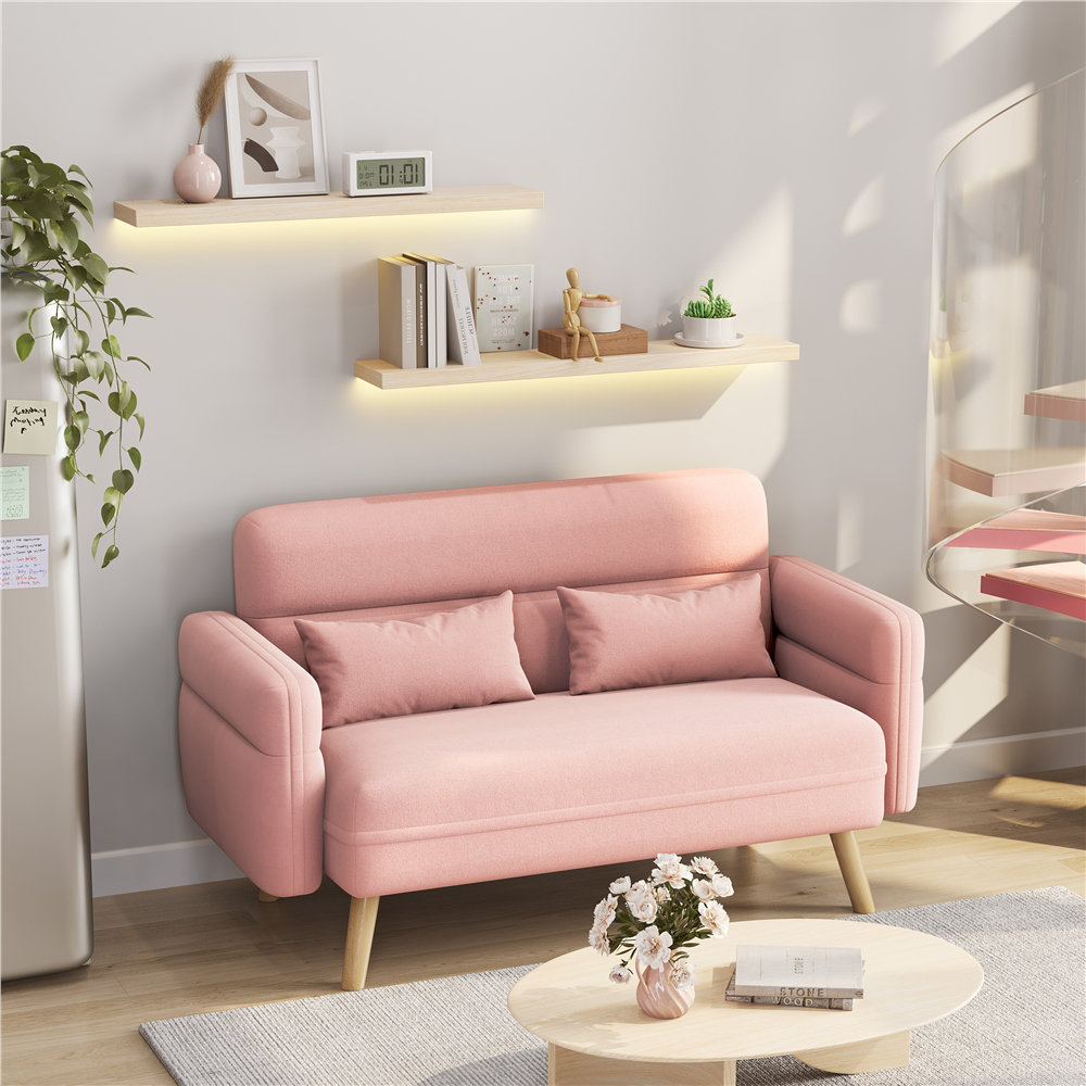 Modern Fabric Sofa Couch 2 Seater Sofa  Upholstered Loveseat