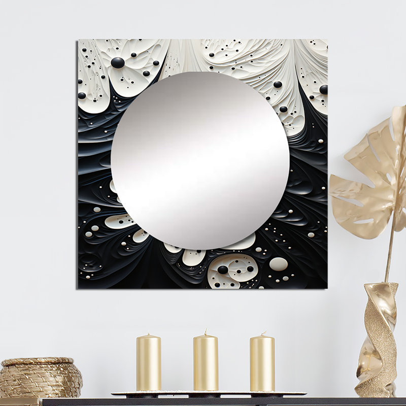 Careem - Miroir mural de salon carré Stingray, 23 po x 23 po
