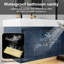 Meuble-lavabo mural simple 36 po avec comptoir en pierre blanche, lumière DEL et tiroirs à fermeture en douceur, design moderne-79292692-71816926