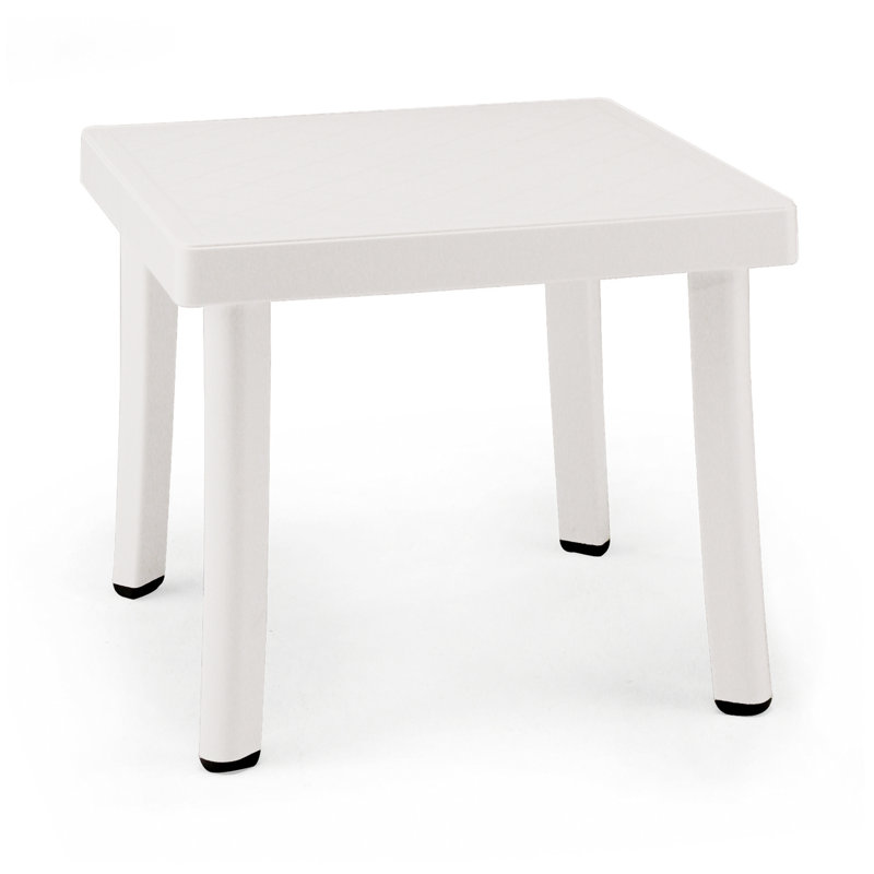 Kateisha Square Outdoor Side Table , 46cm cm W 46cm cm D, White