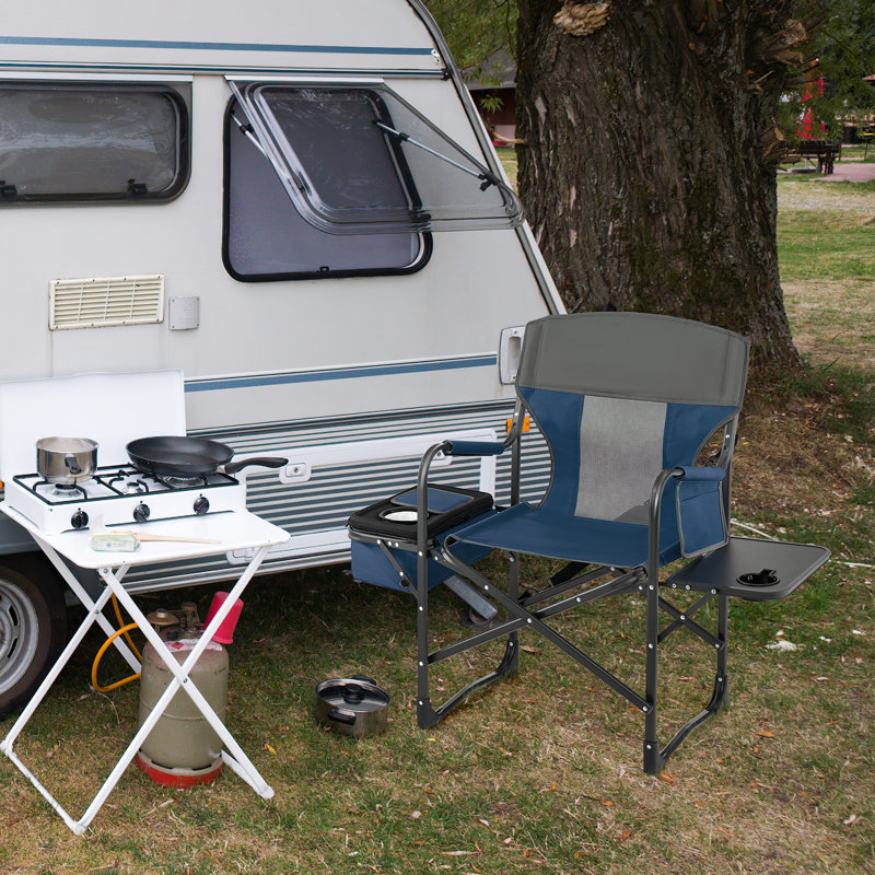 Nicosia Folding Camping Chair, Blue/Gray