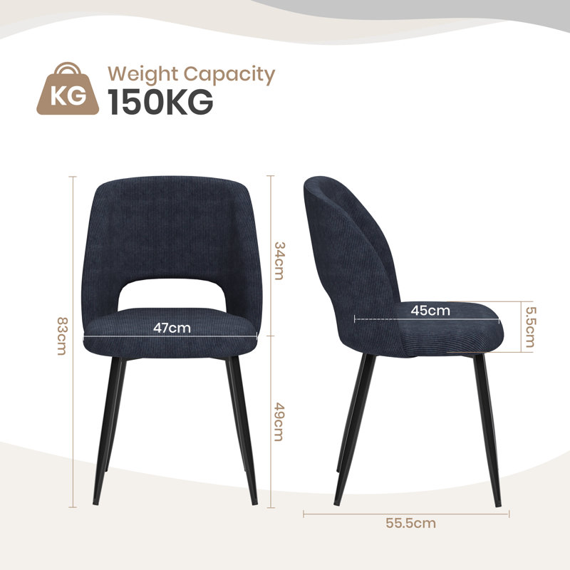 4 -Person Dining Set, Grey, Blue