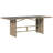 Latitude Run® Patio Table With Glass Top 74.8"X31.5"X29.1" Poly Rattan-264984751