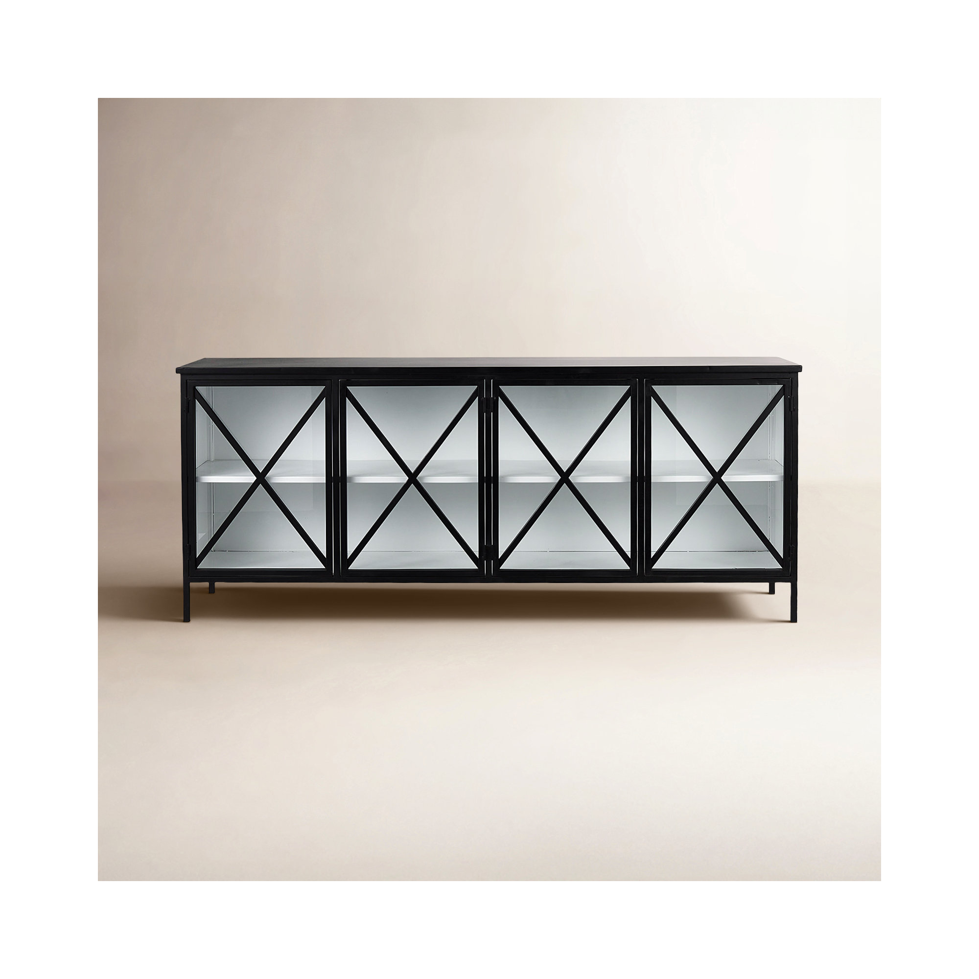 Tildon 79'' Sideboard, Black/White